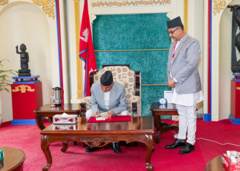 राष्ट्रपति पौडेलद्वारा मिटरब्याज सम्बन्धी विधेयक प्रमाणीकरण