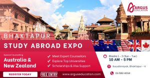 Argus Education Bhaktapur को ३ दिने एक्सपोमा सहभागी हुँदा IELTS र PTE कक्षाहरु निशुल्क