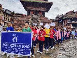 भक्तपुरमा सापारु प्रदक्षिणा मार्ग सफाइ तथा सचेतना र्‍याली