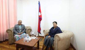 प्रधानमन्त्री कार्की र पूर्व राष्ट्रपतिबीच भेटवार्ता