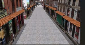 भक्तपुर नगरको मुख्य बजार क्षेत्रका पसलहरूमा नगरपालिकाको नमुना अनुसार छाना राख्न निर्देशन