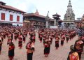 १५० बाँसुरीवादक र १५० कलाकारको सामूहिक नृत्यले गुञ्जियो भक्तपुर दरबार क्षेत्र